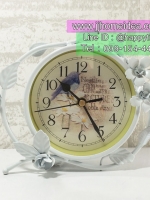 ของแต่งบ้านวินเทจเก๋ๆไม่เหมือนใคร นาฬิกาตั้งโต๊ะสีขาว