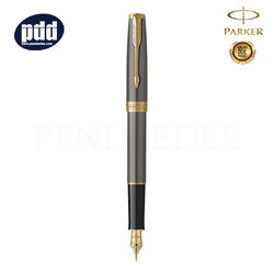PARKER Sonnet Grey Core GT Fountain Pen ปากกาหมึกซึม ป๊ากเกอร์ ซอนเน็ต เกรย์คอร์ สีเทา คลิปทอง