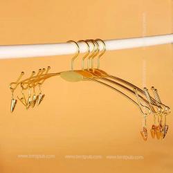 ไม้หนีบตุ้งติ้งสีทอง(แพ็ก12ชิ้น)