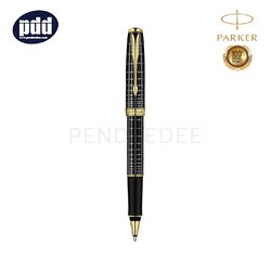 PARKER ปากกา ป๊าคเกอร์ โรลเลอร์บอล ซอนเนต 10 เทาดำ จีที - PARKER Sonnet 10 Grey Black Lac Gold Trim Rollerball Pen