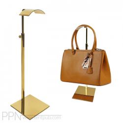 สแตนเลสโชว์กระเป๋า แบรนด์เนม สีทองไทเทเนี่ยม หัวแบน