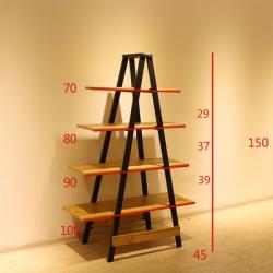 ราววินเทจชั้นวางไม้ สามเหลี่ยม