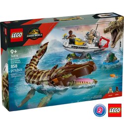 เลโก้ LEGO Jurassic World 76974 Brick-Built Mosasaurus Boat Mission