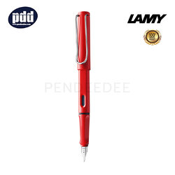 ปากกาสลักชื่อ LAMY ปากกาหมึกซึม ลามี่ ซาฟารี สีแดง หัวเอ็ม 0.7 มม. LAMY Safari Red Nib M 0.7 mm. Fountain Pen