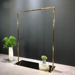 ราวกลมสแตนเลส สีทองไทเทเนี่ยม ฐานแผ่นเรียบ