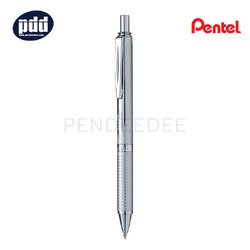 PENTEL ปากกาหมึกเจล เพนเทล เอ็นเนอร์เจล แบบกด ด้ามอัลลอยด์ PENTEL EnerGel BL407 Alloy Retractable Liquid 0.7 mm. Silver Gel Pen