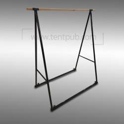 ราวไม้วินเทจ ขาเหล็ก