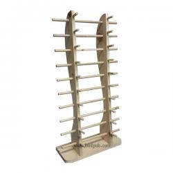 แท่นโชว์แว่นตางานไม้ 2 แถว ยาว