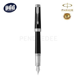 PARKER Premier Black Lacquer CT Fountain Pen ปากกาหมึกซึม ป๊ากเกอร์ พรีเมี่ย สีดำ คลิปเงิน
