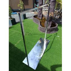 ราวสแตนเลสฐานกล่อง แป๊บเหลี่ยม