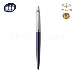 PARKER JOTTER STAINLESS STEEL BALLPOINT PEN ROYAL BLUE CHROME TRIM ปากกาลูกลื่น ป๊าคเกอร์ จ๊อตเตอร์ น้ำเงินรอยัลบลู