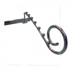 แขนเกาะแป๊บเหลี่ยม ไม้ม้วนโครเมี่ยม