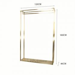 ราวกล่องสี่เหลี่ยมสแตนเลส สีทองไทเทเนี่ยม 180cm