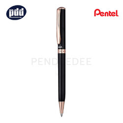 PENTEL ปากกาลูกลื่น เพนเทล สเตอร์ลิ่ง PENTEL Sterling B811 0.8 mm. Black Pinkgold Trim Ballpoint Pen