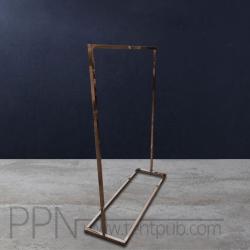 ราวสแตนเลส ฐานสี่เหลี่ยม สี Cooper ผิวแวว