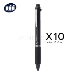 10 ด้าม PENTEL ปากกาพร้อมดินสอกด เพนเทล เอ็นเนอร์เจล 2S PENTEL EnerGel 2S Multi-Function 0.5 mm. Grey 2-Ink + Pencil