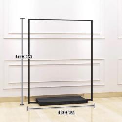 ราวเดี่ยวฐานกล่อง สีดำ