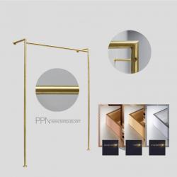 เซ็ทเสาราวสแตนเลสติดฝนัง