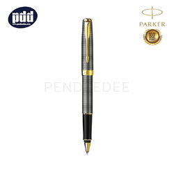 PARKER ปากกา ป๊าคเกอร์ โรลเลอร์บอล ซอนเนต 07 สเตอริ่ง ซิลเวอร์ ชิสเล่ย์ จีที - PARKER Sonnet 07 Sterling Silver Cisele Gold Trim Rollerball Pen