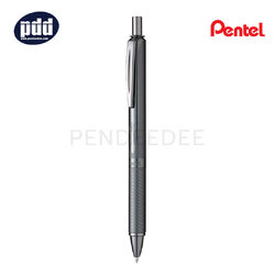 PENTEL ปากกาหมึกเจล เพนเทล เอ็นเนอร์เจล แบบกด ด้ามอัลลอยด์ PENTEL EnerGel BL407 Alloy Retractable Liquid 0.7 mm. Grey Gel Pen