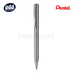 PENTEL ปากกาลูกลื่น เพนเทล สเตอร์ลิ่ง PENTEL Sterling 0.8 mm. Silver Ballpoint Pen