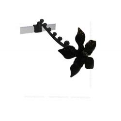 แขนเกาะแป๊บเหลี่ยม ดอกไม้ สีดำ