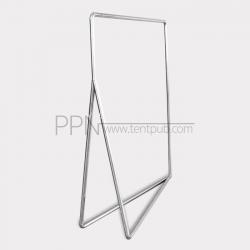 ราวเดี่ยวสแตนเลสสามเหลี่ยม สีเงินไทเทเนี่ยม