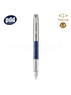 PARKER Sonnet18 Special Edition Blue Silver CT Fountain Pen ปากกาหมึกซึม ป๊ากเกอร์ ซอนเนต18 สเปเชี่ยล อิดิชั่น น้ำเงิน คลิปเงิน