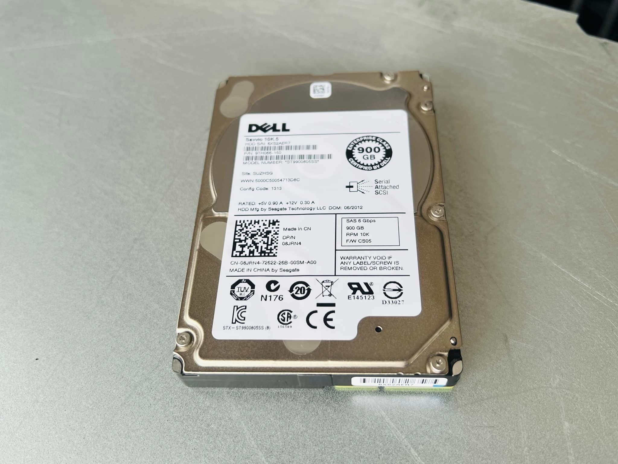 hdd sas 900gb 10k 2.5 นิ้ว ฮาร์ดดิสเซิร์ฟเวอร์เดลมือสองพร้อมใช้งาน