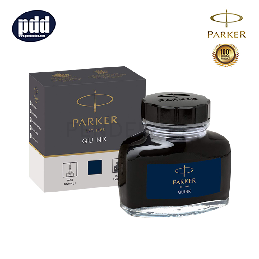 PARKER น้ำหมึกขวด ป๊ากเกอร์ ควิ้ง หมึกน้ำเงิน PARKER Quink Blue Ink in Bottle Refill