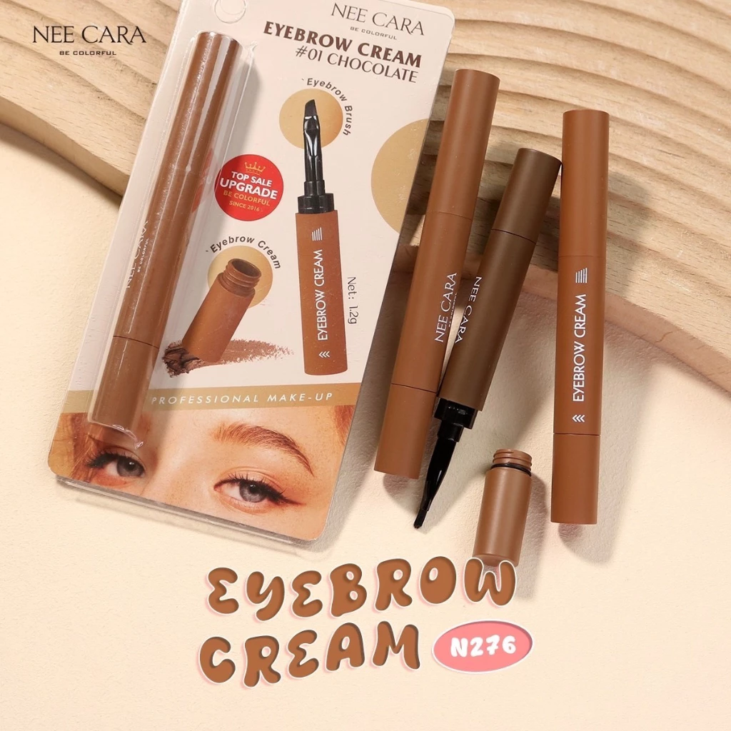 N276 เขียนคิ้ว เนื้อครีม พร้อมแปรง นีคาร่า NEE CARA EYEBROW CREAM