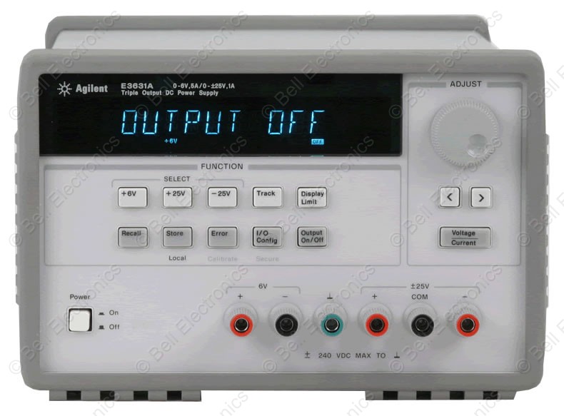 Dc Power Supply Agilent E3631A 80W Triple Output 6V, 5A & ±25V, 1A