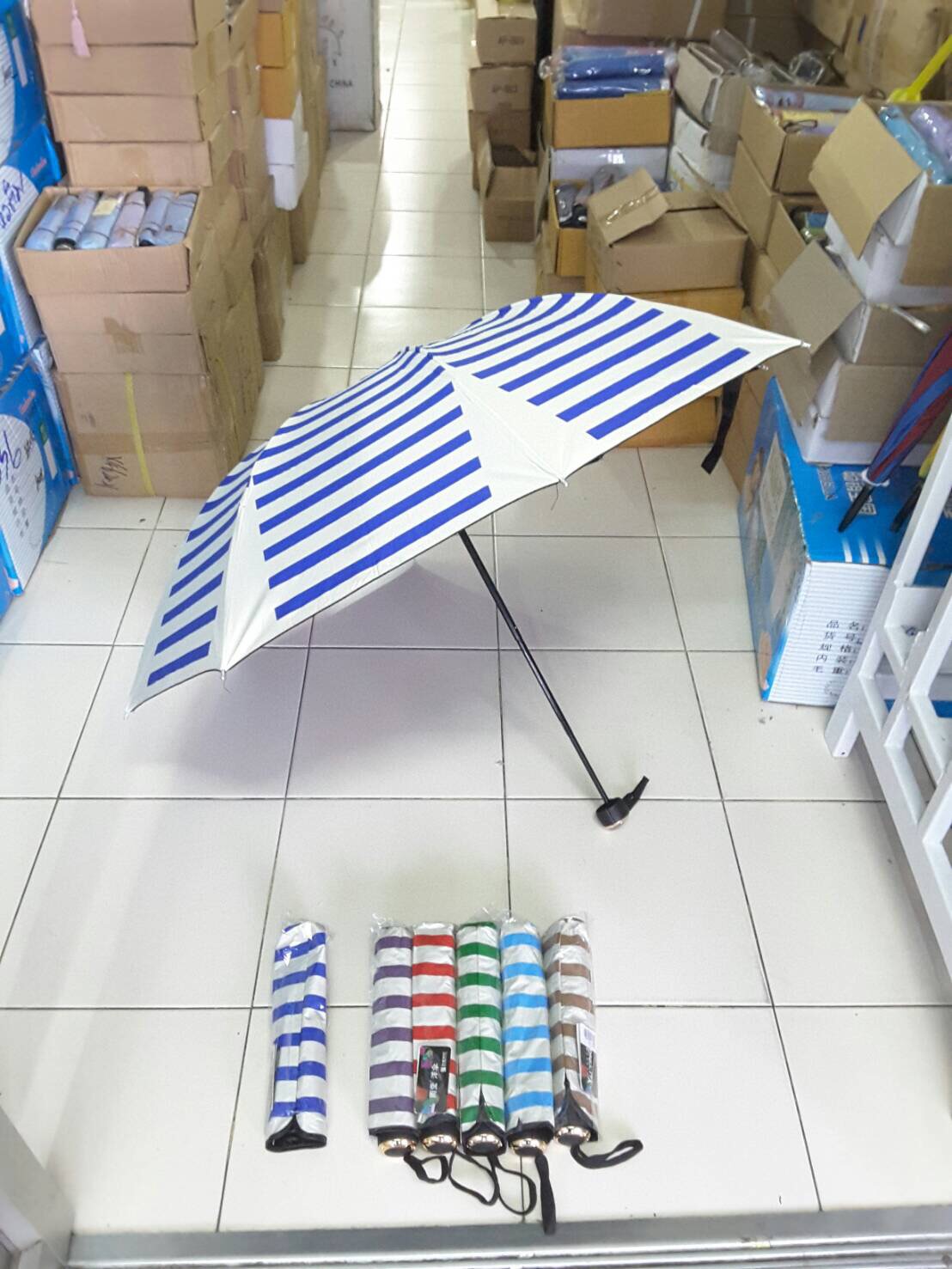 ร่มพับ3ตอนยูวีดำ21นิ้รหัส610