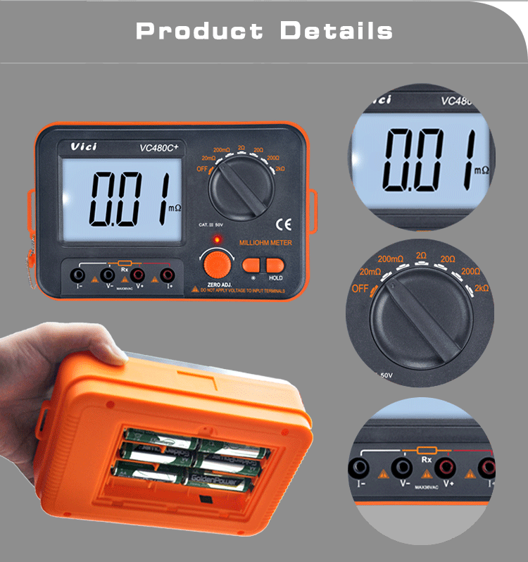 VICI VC480C+ Digital Milli-Ohm Meter
