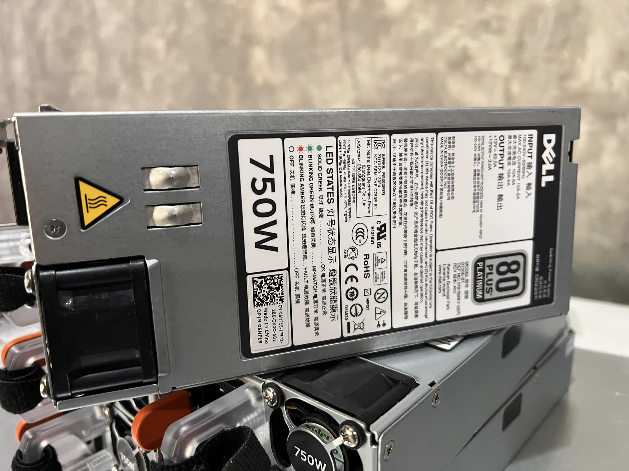 power dell r720 r620 750W พาวเวอร์มือสองพร้อมใช้งาน