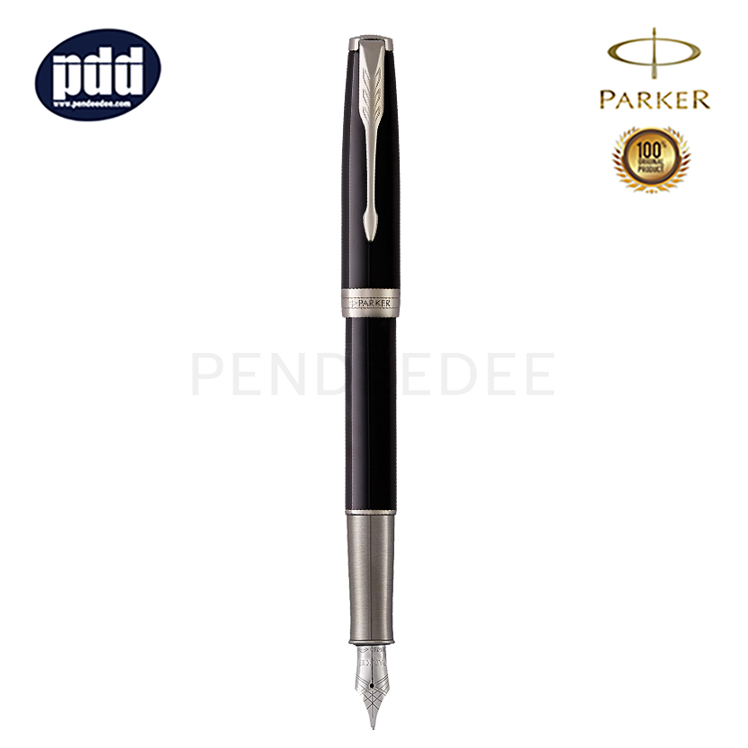ปากกาสลักชื่อ PARKER ปากกาหมึกซึม ป๊ากเกอร์ ซอนเนต สีดำ คลิปเงิน PARKER Sonnet Black CT Fountain Pen