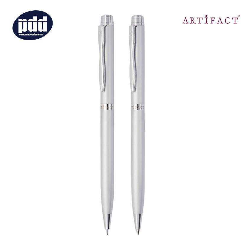ARTIFACT ปากกาลูกลื่น+ดินสอกด อาร์ติแฟ็ค ฮอลมาร์ค ARTIFACT Hallmark Set Satin Chrome Ballpoint Pen+Mechanical Pencil