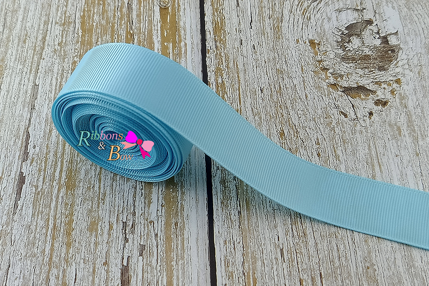 ริบบิ้นผ้าลูกฟูก สีฟ้าน้ำทะเล (322 Ocean Blue) #PC14