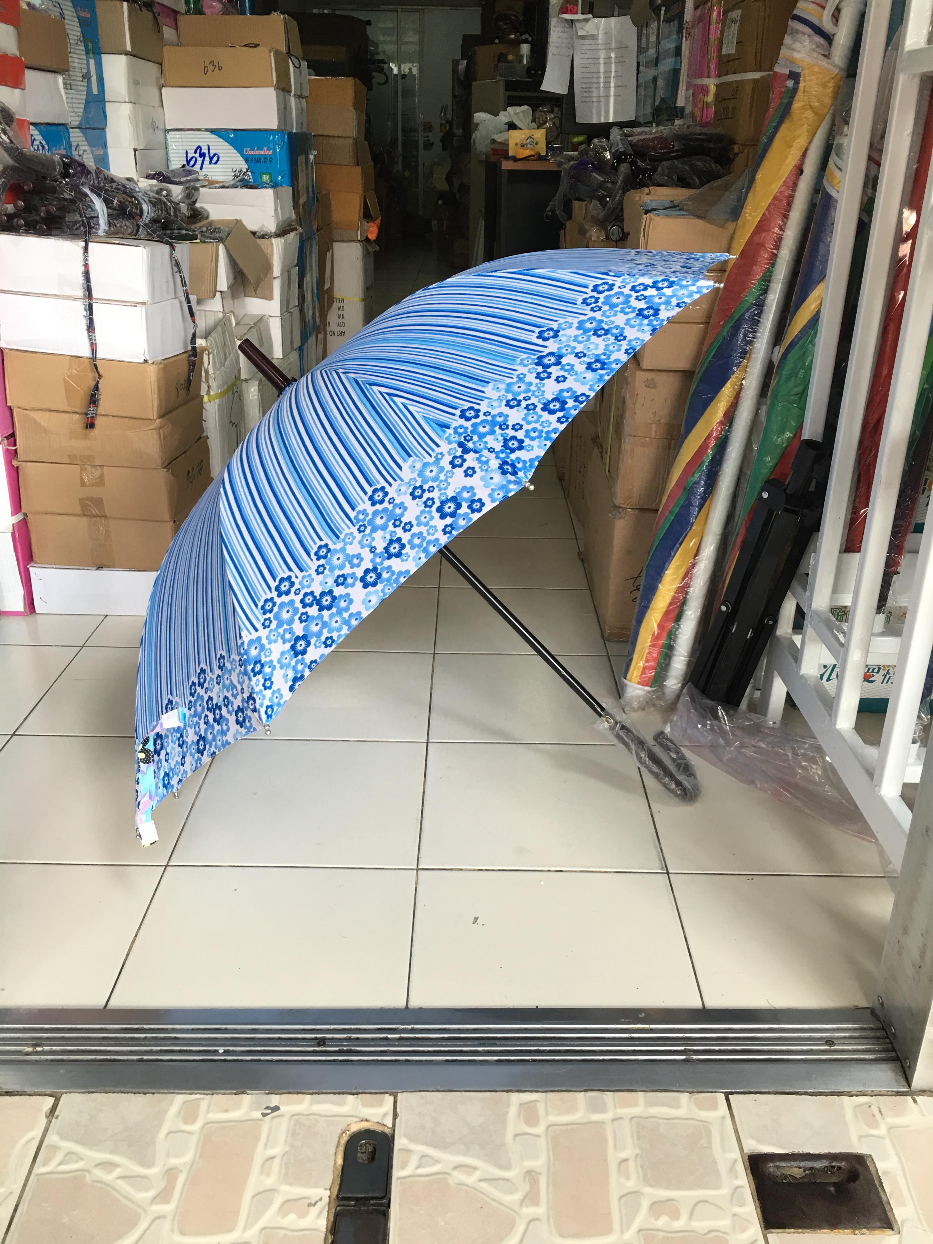 ร่มตอนเดียว22 8ก้านรหัสลายดอกไม้