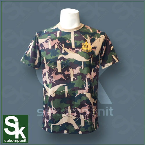 เสื้อยืดลายพราง แขนสั้น/(อุทยาน)TK-