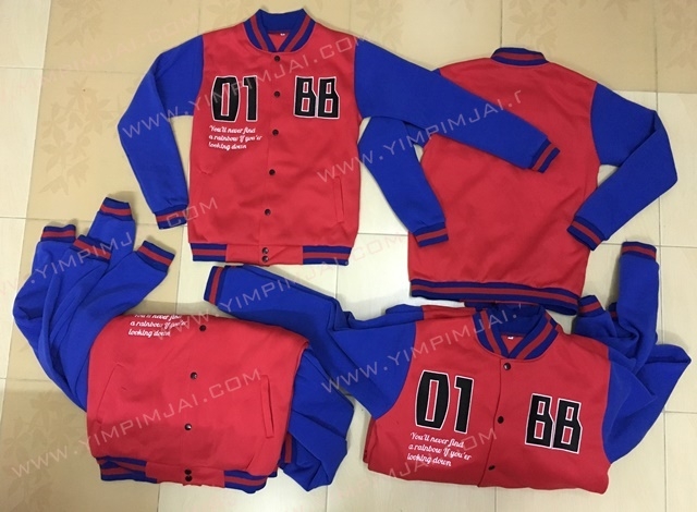 เสื้อเบสบอลปักเลขซ้ายขวา