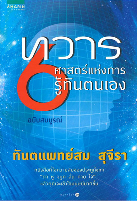 ทวาร ๖ ศาสตร์แห่งการรู้ทันตนเอง ทันตแพทย์สม สุจีรา ทุกความรู้สึกมีจุดเริ่มต้น หากเรารู้ทันทวารทั้งหก ชีวิตก็จะเบาสบาย จากผู้เขียน ไอน์สไตน์พบ พระพุทธเจ้าเห็น