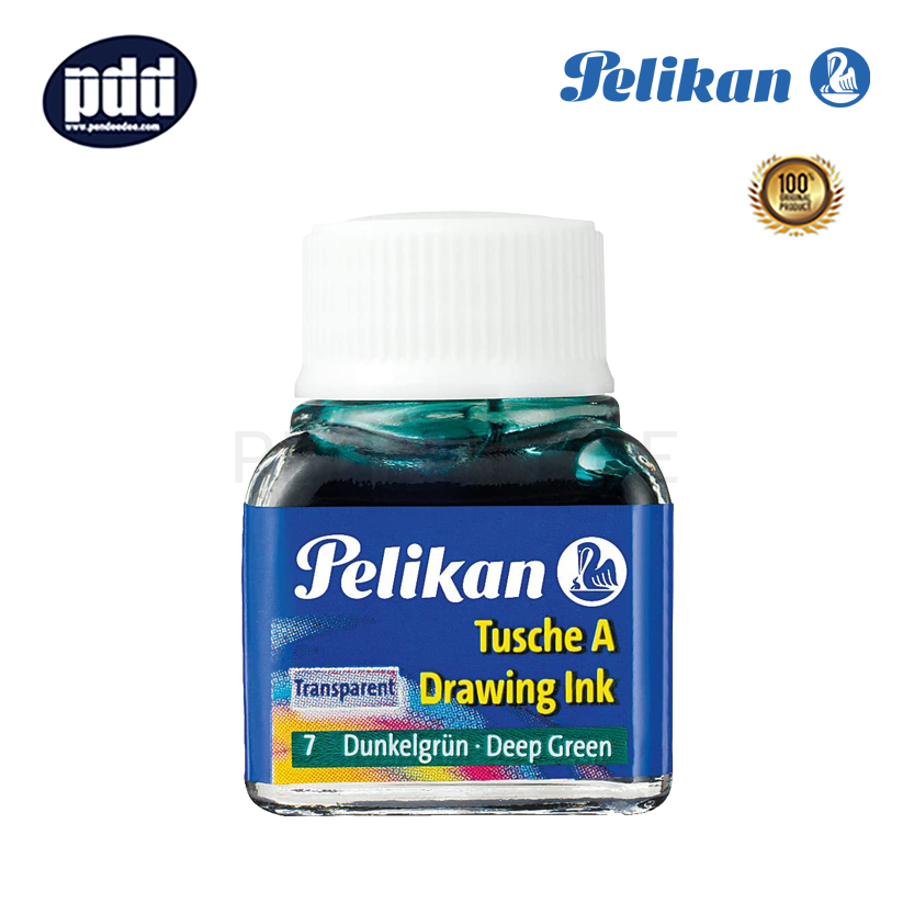 PELIKAN หมึกเขียนแบบ พิลีแกน เอ523 หมึกเขียวเข้ม PELIKAN Drawing Ink A523 Dark Green Ink in Bottle Refill