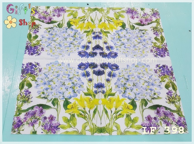 กระดาษแนปกิ้น ลาย Hydrangea garden ดอกไฮเดรนเยีย