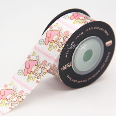 ริบบิ้นผ้าซาตินพิมพ์ลาย My Melody กว้าง 25 mm #CT22