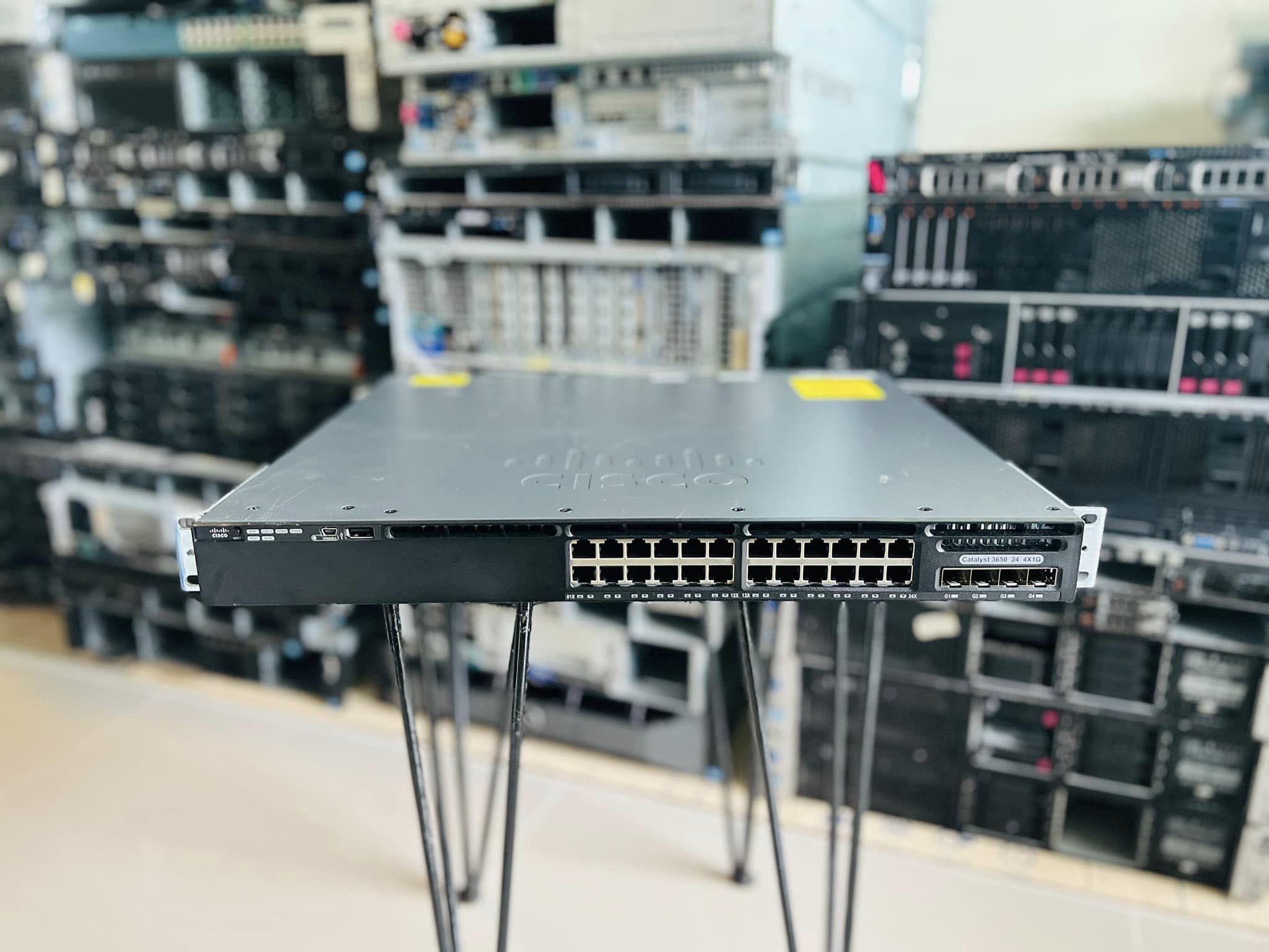 Cisco C3650 24TS L Gigabit layer3 สวิทมือสองพร้อมใช้งาน