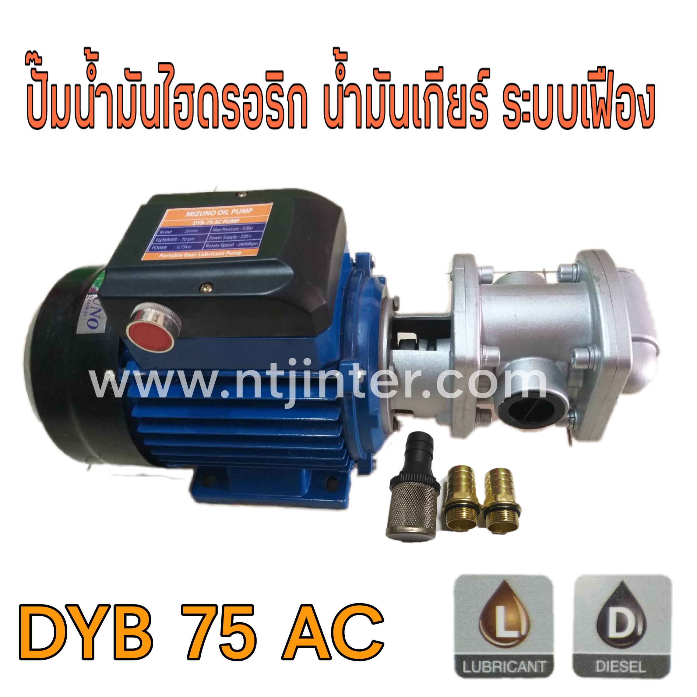 ปั๊มน้ำมันไฮดรอริก ระบบเฟือง DYB 75 AC