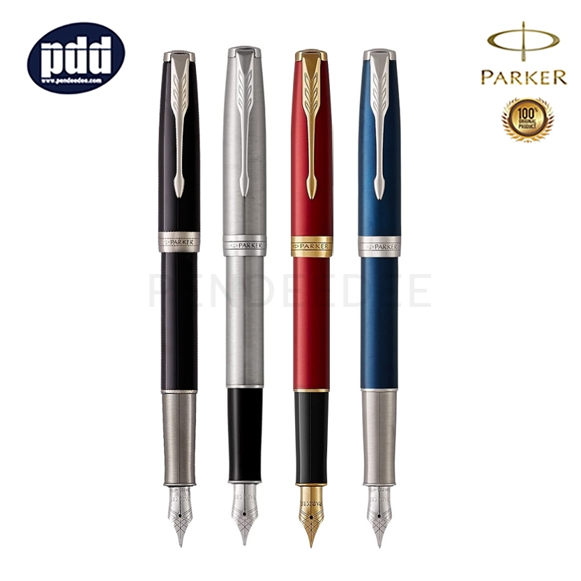 PARKER Sonnet Stainless Steel CT Fountain Pen ปากกาหมึกซึม ป๊ากเกอร์ ซอนเน็ต สแตนเลสสตีล สีเงิน คลิปเงิน