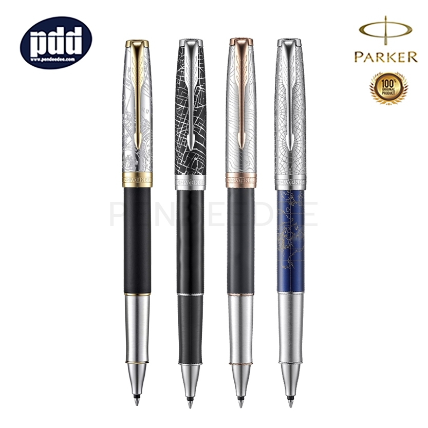 ปากกาสลักชื่อ PARKER ปากกาโรลเลอร์บอล ป๊ากเกอร์ ซอนเนต18 สเปเชี่ยล อิดิชั่น สีดำด้าน คลิปทอง PARKER Sonnet18 Special Edition Matte Black GT Rollerball Pen
