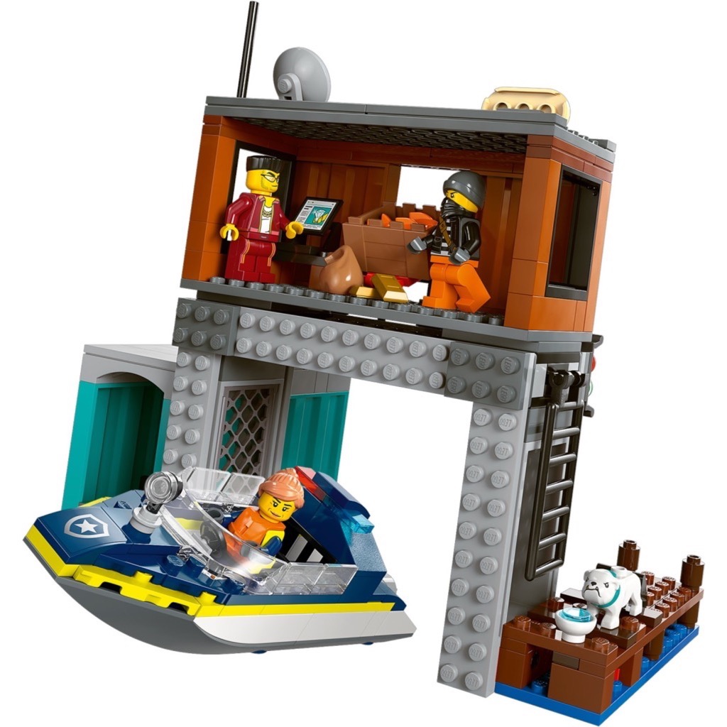 เลโก้ LEGO City 60417 Police Speedboat and Crooks' Hideout